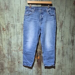GAP Cheeky Straight High Rise Light Blue Denim